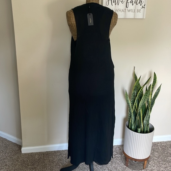 NWT! Rag & Bone Black Linen Midi Dress - Picture 6 of 14